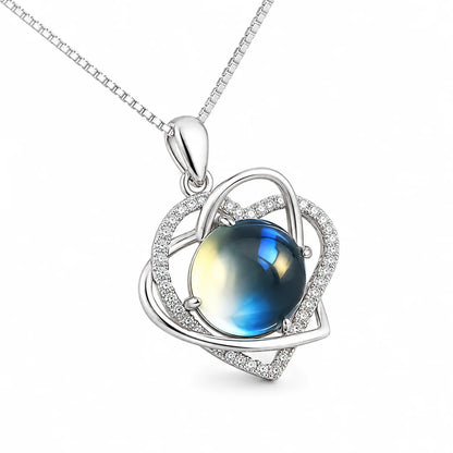 Crystal heart-shaped necklace women