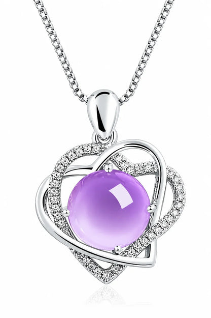 Crystal heart-shaped necklace women