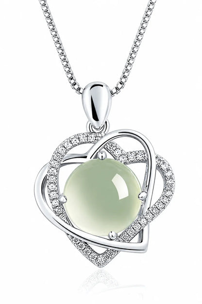 Crystal heart-shaped necklace women