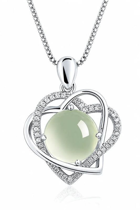 Crystal heart-shaped necklace women