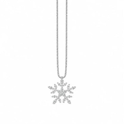 Diamond Snowflake Necklace Women Clavicle Chain