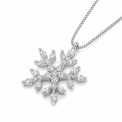 Diamond Snowflake Necklace Women Clavicle Chain